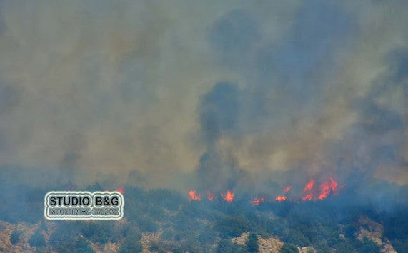 Συναγερμός στην πυροσβεστική – Κατευθύνεται προς τα σπίτια φωτιά που ξέσπασε στην Αργολίδα